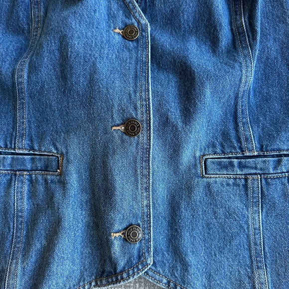 Wild Fable Blue Denim Halter Vest adjustable size M-L - Picture 4 of 10